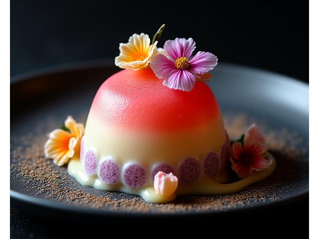 美しく盛り付けられたデザート